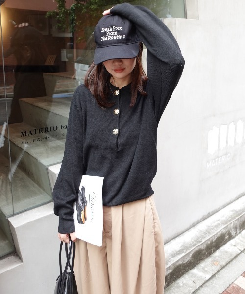 セール】金ボタンポロニット（ニット/セーター）｜CORNERS（コーナーズ