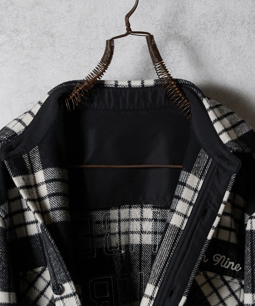 NUMBER (N)INE（ナンバーナイン）の「W/T LARGE PLAID MELTON BACK FELT LOGO CPO SHIRT / ウール ブレンド チェック バックフェルト ロゴ CPO シャツ（シャツ/ブラウス・メンズ・ホワイト/ブラウン/ダークオレンジ・2/3/4）」の17枚目の写真