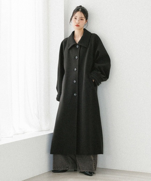 Heather(ヘザー)の「2WAYステンカラーロングコート 587549(ステンカラーコート・レディース・ベージュ/ブラック/ブラウン系その他・S/M)」の5枚目の写真