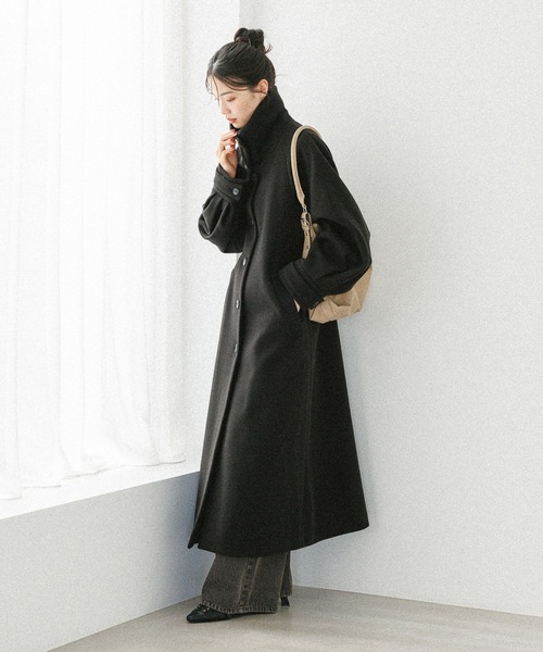 Heather(ヘザー)の「2WAYステンカラーロングコート 587549(ステンカラーコート・レディース・ベージュ/ブラック/ブラウン系その他・S/M)」の9枚目の写真