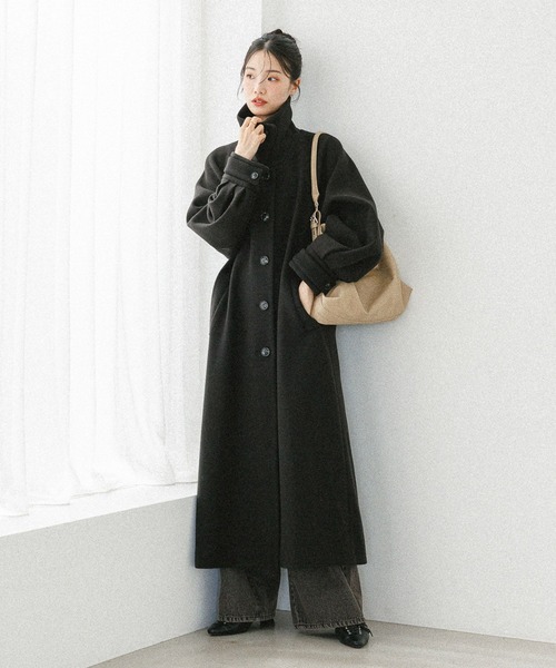 2WAYステンカラーロングコート 587549（ステンカラーコート）｜Heather
