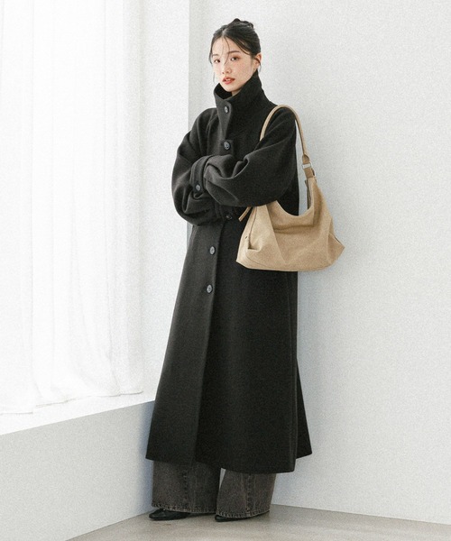 Heather(ヘザー)の「2WAYステンカラーロングコート 587549(ステンカラーコート・レディース・ベージュ/ブラック/ブラウン系その他・S/M)」の12枚目の写真