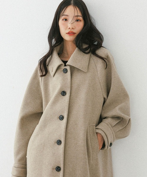 2WAYステンカラーロングコート 587549（ステンカラーコート）｜Heather