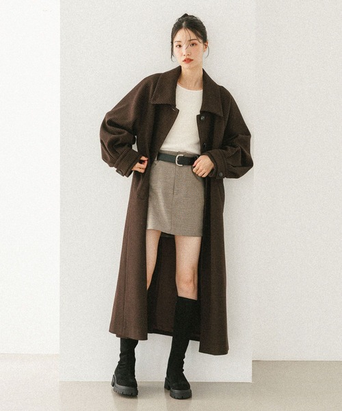 2WAYステンカラーロングコート 587549（ステンカラーコート）｜Heather