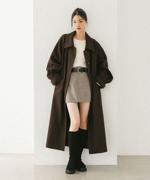 2WAYステンカラーロングコート 587549（ステンカラーコート）｜Heather