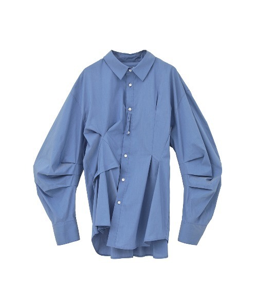 MANOF(マノフ)の「RANDOM TUCK SHIRTS(シャツ/ブラウス・レディース・ブラック/ブルー/ホワイト・M/S)」の12枚目の写真