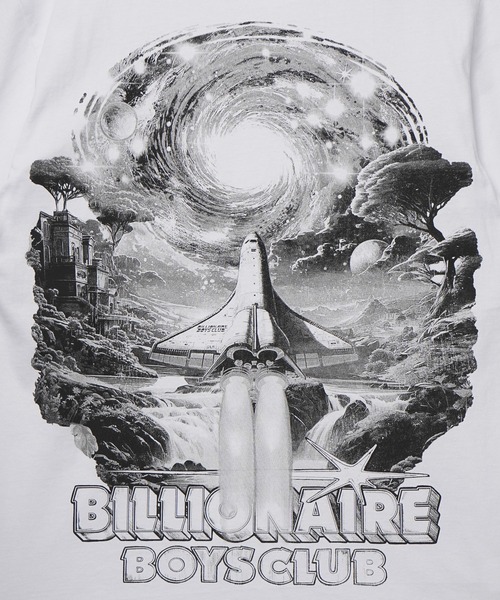 BILLIONAIRE BOYS CLUB(ビリオネア・ボーイズ・クラブ)の「BILLIONAIRE BOYS CLUB HORIZON HEAVYWT WASHED OVSIZ 851-1316(Tシャツ/カットソー・メンズ・ブラック/ホワイト・M/S)」の4枚目の写真