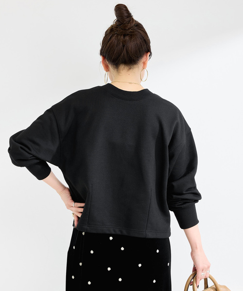 Simplicite(サンプリシテ)の「ウォッシャブル / 2WAYスウェットカーディガン(カーディガン/ボレロ・レディース・レッド/ホワイト/ブラック・FREE)」の9枚目の写真