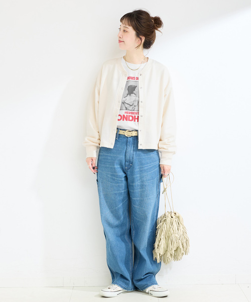 Simplicite(サンプリシテ)の「ウォッシャブル / 2WAYスウェットカーディガン(カーディガン/ボレロ・レディース・レッド/ホワイト/ブラック・FREE)」の10枚目の写真