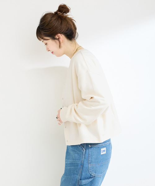 Simplicite(サンプリシテ)の「ウォッシャブル / 2WAYスウェットカーディガン(カーディガン/ボレロ・レディース・レッド/ホワイト/ブラック・FREE)」の15枚目の写真