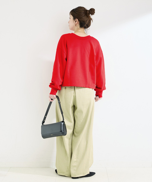 Simplicite(サンプリシテ)の「ウォッシャブル / 2WAYスウェットカーディガン(カーディガン/ボレロ・レディース・レッド/ホワイト/ブラック・FREE)」の19枚目の写真