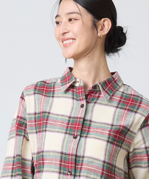 L.L.Bean（エルエルビーン）の「サンウォッシュ・ツイル・シャツ 米国フィット・プチ（シャツ/ブラウス・レディース・レッド系その他/グリーン系その他/ホワイト系その他/パープル系その他・MEDIUM/SMALL/X-SMALL）」の6枚目の写真