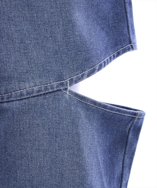 clear（クリア）の「【低身長用サイズ有】サイドスリットスラブワイドデニムパンツ［大人 カジュアル 着回し力抜群］（その他パンツ・レディース・ブルー/ネイビー・PS/S/M）」の10枚目の写真