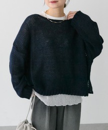 3Gドロップ天竺ニットプルオーバー