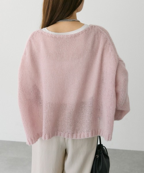 PUAL CE CIN（ピュアルセシン）の「3Gドロップ天竺ニットプルオーバー（ニット/セーター・レディース・ピンク/ライトグレー/ネイビー/ベージュ/ブルー・FREE）」の16枚目の写真