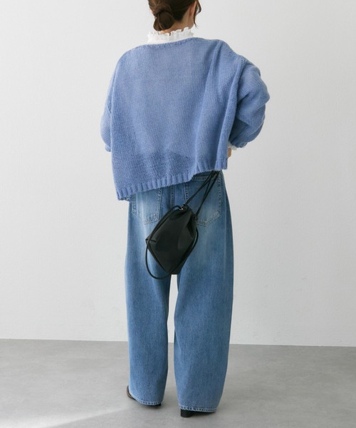 PUAL CE CIN（ピュアルセシン）の「3Gドロップ天竺ニットプルオーバー（ニット/セーター・レディース・ピンク/ライトグレー/ネイビー/ベージュ/ブルー・FREE）」の7枚目の写真