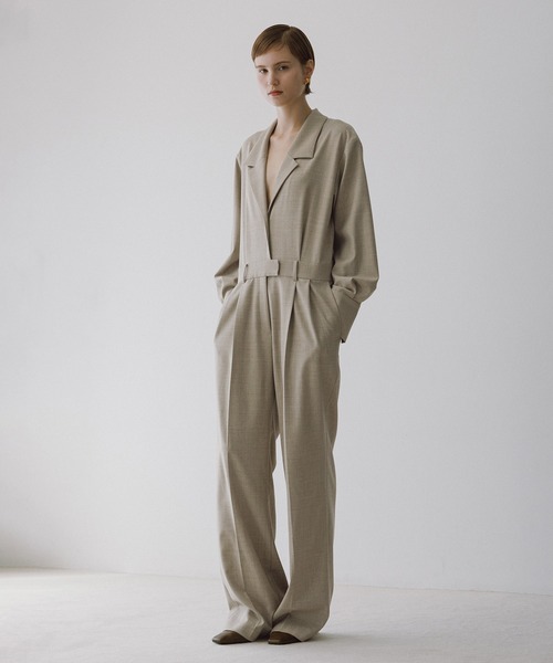 EMOELLE】テーラードリラクシーオールインワン（つなぎ