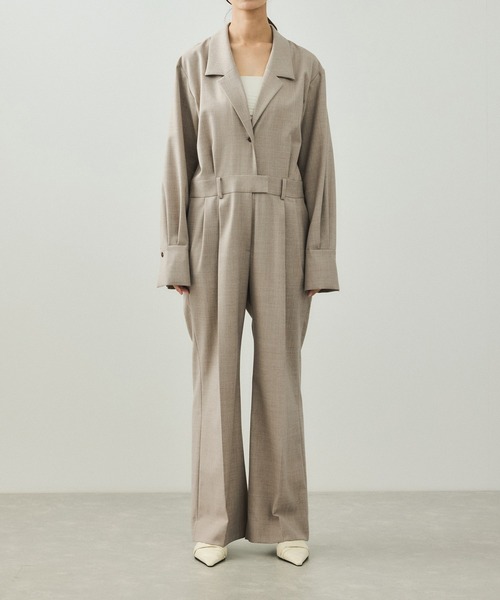 EMOELLE】テーラードリラクシーオールインワン（つなぎ/オールインワン