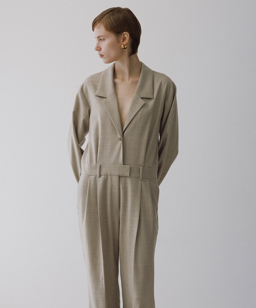 EMOELLE】テーラードリラクシーオールインワン（つなぎ