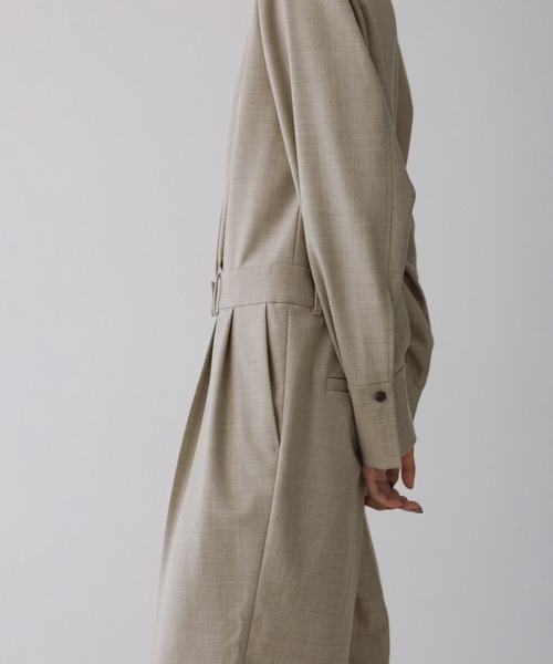 EMOELLE】テーラードリラクシーオールインワン（つなぎ/オールインワン