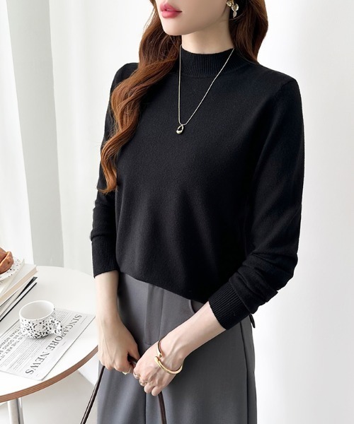 セール】洗練をプラスする、大人女子のハイネック ニット ハイネック