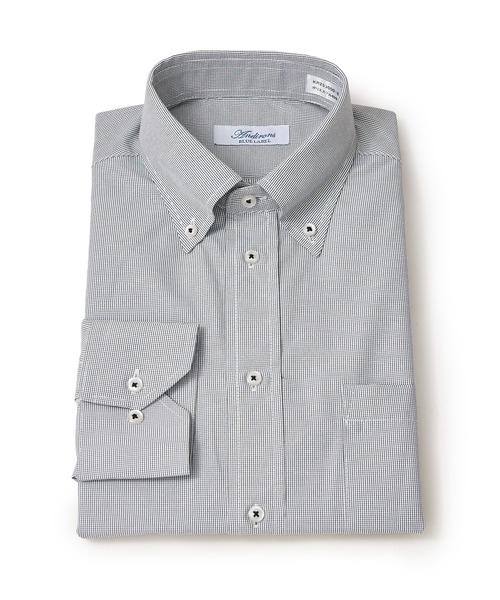 TETE HOMME(テットオム)の「T/C デザインドレスシャツ(ビジネスシャツ・メンズ・ネイビー/ホワイト系3/グレー/ホワイト系1/ブラック・MEDIUM/LARGE/X-LARGE)」の4枚目の写真