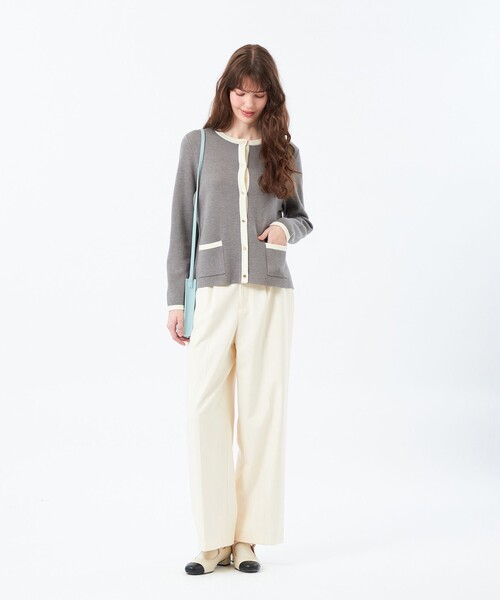 MACKINTOSH PHILOSOPHY（ﾏｯｷﾝﾄｯｼｭ ﾌｨﾛｿﾌｨｰ）の「【ROYTON（ロイトン）】 HEAT KNIT（カーディガン/ボレロ・レディース・ブラック/ダークネイビー/チャコールグレー・38）」の4枚目の写真