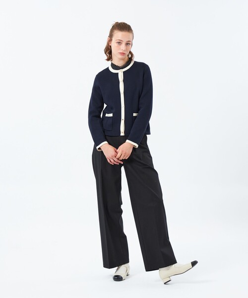 MACKINTOSH PHILOSOPHY（ﾏｯｷﾝﾄｯｼｭ ﾌｨﾛｿﾌｨｰ）の「【ROYTON（ロイトン）】 HEAT KNIT（カーディガン/ボレロ・レディース・ブラック/ダークネイビー/チャコールグレー・38）」の6枚目の写真