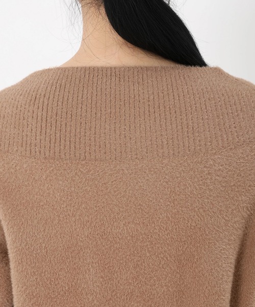 STRAWBERRY-FIELDS(ストロベリーフィールズ)の「ミニシャギー_前後2WAYシャギーニット(ニット/セーター・レディース・グレー/キナリ/モカ・2)」の10枚目の写真