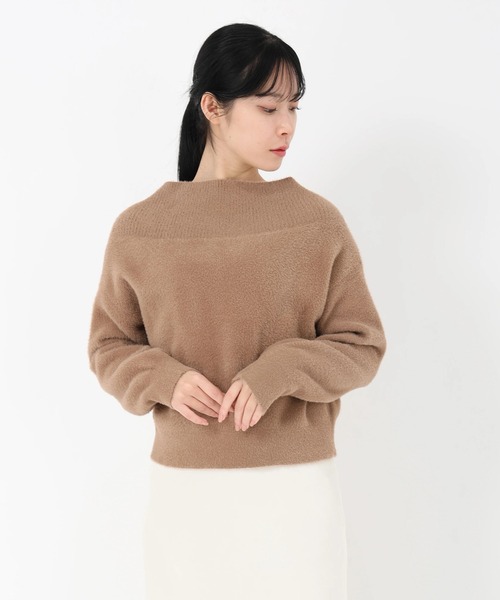 STRAWBERRY-FIELDS(ストロベリーフィールズ)の「ミニシャギー_前後2WAYシャギーニット(ニット/セーター・レディース・グレー/キナリ/モカ・2)」の13枚目の写真