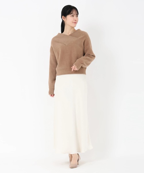 STRAWBERRY-FIELDS(ストロベリーフィールズ)の「ミニシャギー_前後2WAYシャギーニット(ニット/セーター・レディース・グレー/キナリ/モカ・2)」の14枚目の写真