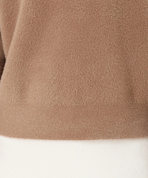 STRAWBERRY-FIELDS(ストロベリーフィールズ)の「ミニシャギー_前後2WAYシャギーニット(ニット/セーター・レディース・グレー/キナリ/モカ・2)」の12枚目の写真