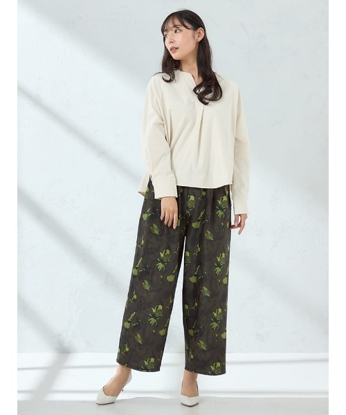 HARUYAMA(ハルヤマ)の「【WEB限定】起毛合わせネックブラウス FURRY(シャツ/ブラウス・レディース・カーキ/ブラック/ブルー/オフホワイト・F)」の8枚目の写真