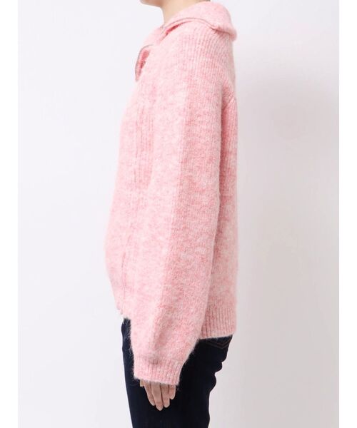 MERCURYDUO(マーキュリーデュオ)の「アシメZIPオーバーニット(ニット/セーター・レディース・ブラウン/ピンク/オフホワイト・FREE)」の13枚目の写真