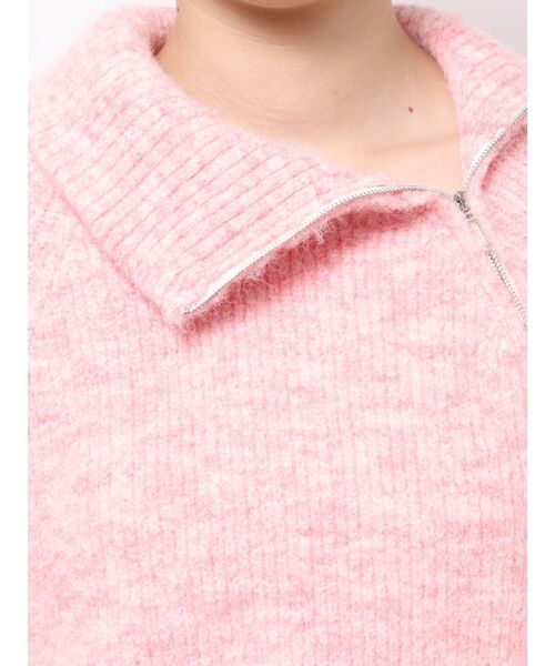 MERCURYDUO(マーキュリーデュオ)の「アシメZIPオーバーニット(ニット/セーター・レディース・ブラウン/ピンク/オフホワイト・FREE)」の15枚目の写真