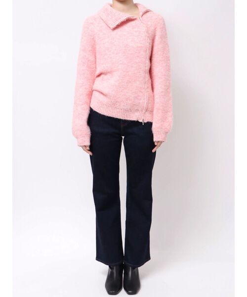 MERCURYDUO(マーキュリーデュオ)の「アシメZIPオーバーニット(ニット/セーター・レディース・ブラウン/ピンク/オフホワイト・FREE)」の20枚目の写真