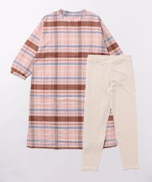 KID BLUE(キッドブルー)のキッドブルー -25ネルチェック -長袖ナイティ -KNCM544 -kidblue(ルームワンピース)