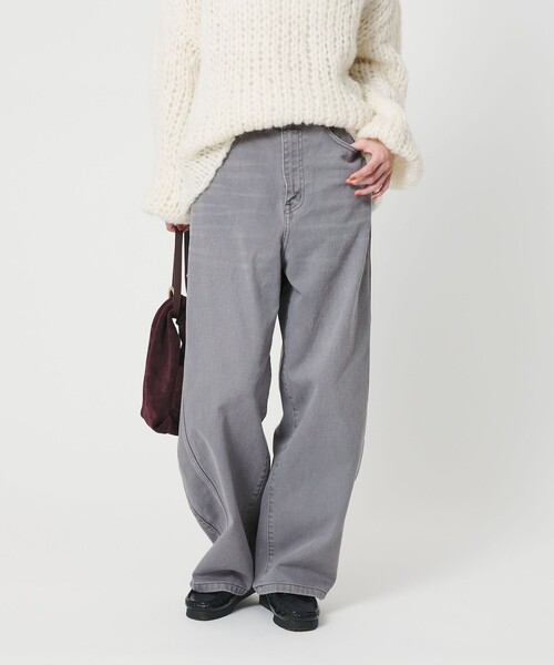 BEAUTY&YOUTH UNITED ARROWS（ビューティーアンドユースユナイテッドアローズ）の「コットンデニム カーブパンツ（デニムパンツ・レディース・コバルトブルー/ダークグレー・M/S/XS）」の2枚目の写真