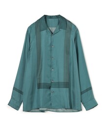 トゥモローランド　シルク　ブラウス　新品タグ付　日本製 セール】 コットンシルクサテン ワイドボウタイブラウス