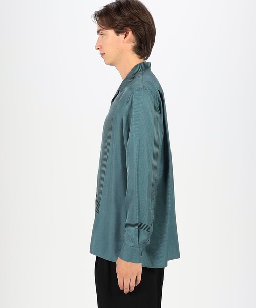 TOMORROWLAND （トゥモローランド）の「シルクツイル パネルプリント オープンカラーシャツ（シャツ/ブラウス・メンズ・ベージュ系その他/ブルー系その他・L/S/M）」の5枚目の写真