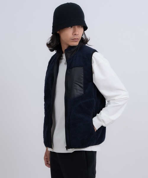 improves（インプローブス）の「スタンドカラー 防風 ボアベスト（ベスト・メンズ・ネイビー/カーキ・XX-LARGE/X-LARGE/LARGE/MEDIUM）」の8枚目の写真