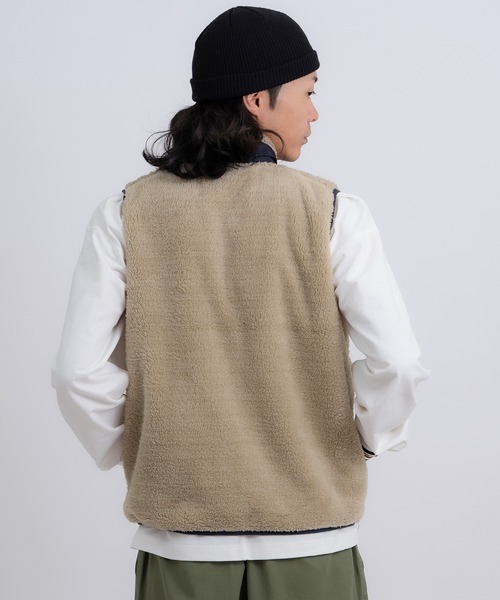 improves（インプローブス）の「スタンドカラー 防風 ボアベスト（ベスト・メンズ・ネイビー/カーキ・XX-LARGE/X-LARGE/LARGE/MEDIUM）」の5枚目の写真