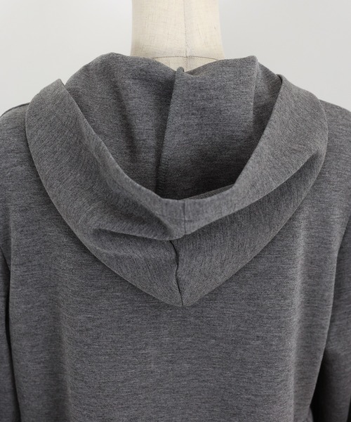 BLUEEAST(ブルーイースト)の「ペプラムジップパーカー(パーカー・レディース・グレー/ブラック・MEDIUM)」の19枚目の写真