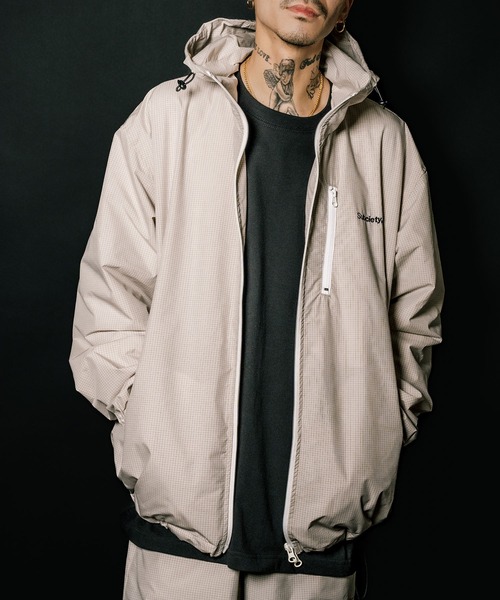 Subciety(サブサエティ)の「Graph check hoodie(マウンテンパーカー・メンズ・ブラック/ホワイト/バーガンディー・SMALL/MEDIUM/LARGE/X-LARGE)」の15枚目の写真