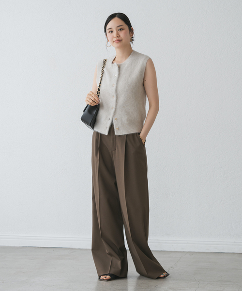 Noble(ノーブル)の「《追加》エステルツイルストレッチスラックスパンツ(スラックス・レディース・ブラウン/モカ・40/38/36/34)」の13枚目の写真