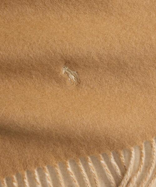 POLO RALPH LAUREN（ポロ ラルフ ローレン）の「リバーシブル ウールカシミヤ マフラー（マフラー・メンズ・ブラウン・ONE）」の4枚目の写真