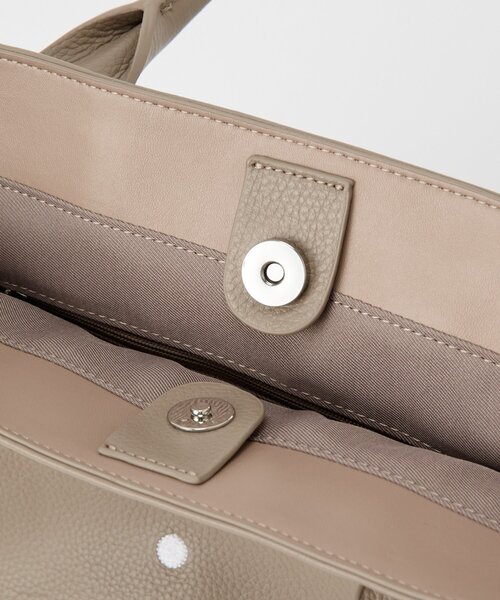 BEARDSLEY(ビアズリー)の「《本革》ドット刺繍バッグ/大(トートバッグ・レディース・ブラック/グレー系その他/ピンク・LARGE)」の15枚目の写真