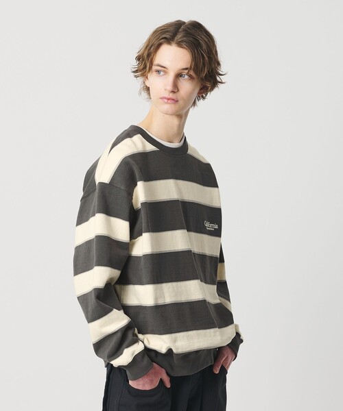 California General Store(California General Store)の「<CGS.>ボーダー スウェット クルーネック(スウェット・メンズ・ダークグレー/ピンク/ネイビー・M/S/L/XL)」の2枚目の写真