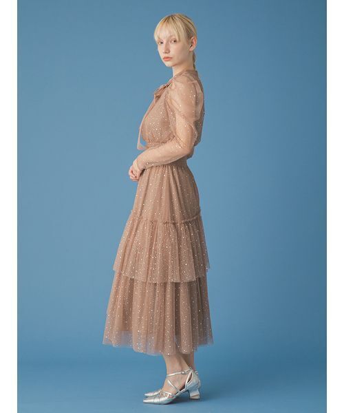 ロングスリーブラメチュールドレス（ドレス）｜FURFUR（ファーファー