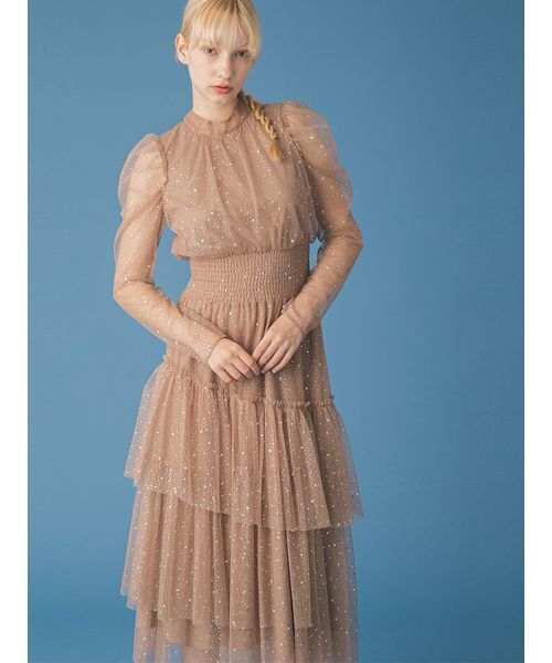 FURFUR ラメチュールドレス WEB・一部店舗限定カラー】セパレートラメチュールドレス(セットアップ